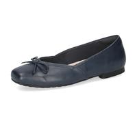 CAPRICE Damen Ballerinas aus Leder, Blau (Ocean SOFTNAP.), 40