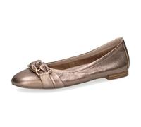 CAPRICE Damen Ballerinas aus Leder, Braun (Taupe METALLIC), 40