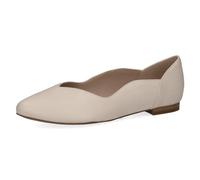 CAPRICE Damen Ballerinas aus Leder Elegant, Cremefarben (Offwhite Nappa), 39 EU