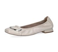 CAPRICE Damen Ballerinas aus Leder Elegant, Cremefarben (Pearl Perl Dee), 37 EU