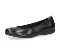 CAPRICE Damen Ballerinas aus Leder Flach, Schwarz (Black Nappa), 37 EU