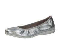 Caprice Ballerina Silberfarben mit Blockabsatz Damen Größe 37