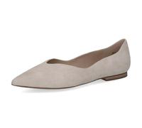 Caprice Damen Ballerinas aus Leder, Grau (LT Grey SPARKL), 38,5
