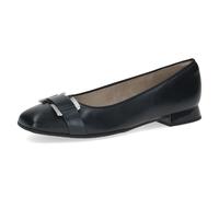 Caprice Damen Ballerinas aus Leder Kleiner Absatz, Blau (Ocean Nappa), 39 EU