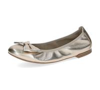 CAPRICE Damen Ballerinas aus Leder, Metallic (Platin Metal.), 40
