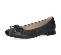 CAPRICE Damen Ballerinas aus Leder mit Blockabsatz, Blau (Ocean Nappa), 37 EU