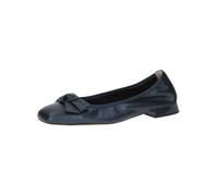 CAPRICE Damen Ballerinas aus Leder mit Blockabsatz, Blau (Ocean Per.Deer), 40 EU