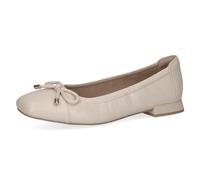CAPRICE Damen Ballerinas aus Leder mit Blockabsatz, Cremefarben (Cream Perlato), 40 EU