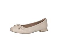 CAPRICE Damen Ballerinas aus Leder mit Blockabsatz, Cremefarben (Cream Perlato), 41 EU