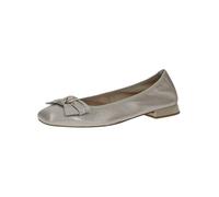 CAPRICE Damen Ballerinas aus Leder mit Blockabsatz, Grau (Stone Per.Deer), 40 EU