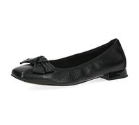 CAPRICE Damen Ballerinas aus Leder mit Blockabsatz, Schwarz (Black Deer), 42 EU
