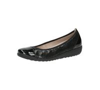 CAPRICE Damen Ballerinas aus Leder mit Keilabsatz, Schwarz (Black Comb), 39 EU