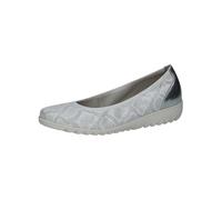 CAPRICE Damen Ballerinas aus Leder mit Keilabsatz, Silber (Silver Comb), 39 EU