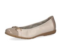 CAPRICE Damen Ballerinas aus Leder mit Lack, Beige (Cream Comb), 40 EU