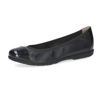 CAPRICE Damen Ballerinas aus Leder mit Lack, Blau (Ocean Comb), 38 EU