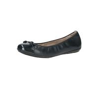 CAPRICE Damen Ballerinas aus Leder mit Lack, Blau (Ocean Comb), 40 EU