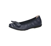 Ballerina CAPRICE "Caprice Ballerinas Leder", Damen, Gr. 39, blau (ozean), Leder, casual, Schuhe (43367630-39) ozean