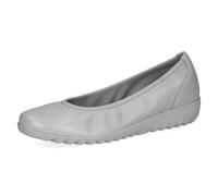 CAPRICE Damen Ballerinas aus Leder Plateau, Blau (Lt.Blu.Per.Dee), 41 EU