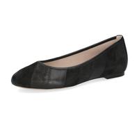 CAPRICE Damen Ballerinas aus Leder, Schwarz (Black METALLIC), 39