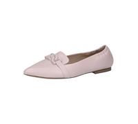 CAPRICE Damen Ballerinas aus Leder Spitz, Rosa (Lt.Purple Perl), 37 EU