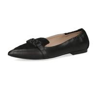 CAPRICE Damen Ballerinas aus Leder Spitz, Schwarz (Black Comb), 38 EU