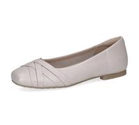 CAPRICE Damen Ballerinas aus Leder, Weiß (Pearl PERL DEE), 39