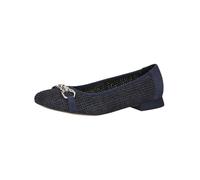 CAPRICE Damen Ballerinas Bast Elegant, Blau (Ocean Comb), 40 EU