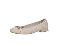 CAPRICE Damen Ballerinas Bast Elegant, Weiß (Offwhite Comb), 36 EU