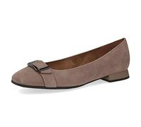 CAPRICE Damen Ballerinas Memotion aus Wildleder mit Blockabsatz Weite G, Braun (Mud Suede), 40 EU