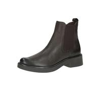 CAPRICE Damen Chelsea Boots aus Leder mit Blockabsatz, Braun (Dk Brown Nubuc), 39 EU