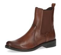 CAPRICE Damen Chelsea Boots Kleiner Absatz Elegant, Braun (Cognac Nappa), 39 EU