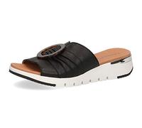 CAPRICE Damen ClogsPantoletten 27200-24, Frauen Clogs, hauschuh gartenschuh Plateau-Sohle weibliche Lady Ladies feminin,Black Nappa,41 EU / 7.5 UK