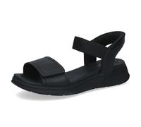 Caprice Damen Flache Sandale aus Leder, Schwarz (BLACK NAPPA), 39
