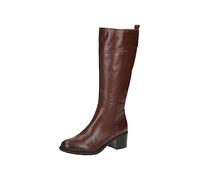 CAPRICE Damen Hohe Stiefel mit Absatz aus Leder Elegant, Braun (Cognac Nappa), 38 EU