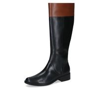 Caprice Stiefel 31449104-40 Damen Nappaleder Langschaft Reiter-Optik Blockabsatz Schwarz Gr. 40