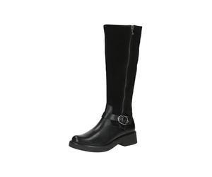 CAPRICE Damen Hohe Stiefel mit Absatz aus Leder mit Schnalle, Schwarz (Black Comb), 38.5 EU