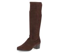 CAPRICE Damen Hohe Stiefel mit Absatz Kniehoch Vegan, Braun (Dk Brn Stretch), 36.5 EU
