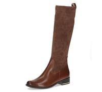 Caprice Damen Hohe Stiefel mit Absatz Runde Spitze Blockabsatz, Braun (Cognac Comb), 40.5 EU