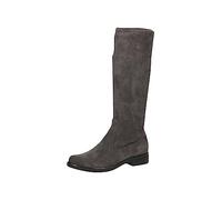 CAPRICE Damen Hohe Stiefel ohne Absatz Kniehoch Vegan, Grau (Dk Grey Str.), 38.5 EU