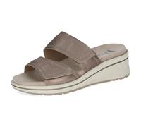 Caprice Damen Keilsandale aus Leder, Braun (Taupe METALLIC), 42