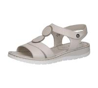 Caprice Damen Keilsandale aus Leder, Weiß (PEARL NAPPA), 37