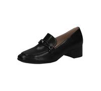 CAPRICE Damen Loafer mit Absatz aus Leder Elegant, Schwarz (Black Nappa), 38 EU