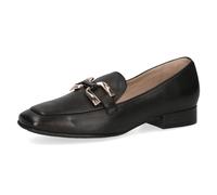 CAPRICE Damen Loafer mit Absatz aus Leder Elegant, Schwarz (Black Softnap.), 37 EU