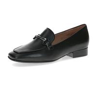 CAPRICE Damen Loafer ohne Absatz Memotion aus Leder Elegant Weite G, Schwarz (Black Nappa), 39 EU
