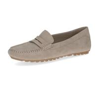 CAPRICE Damen Mokassins aus Leder Elegant, Beige (Sand Suede), 37 EU