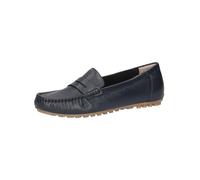 CAPRICE Damen Mokassins aus Leder Elegant, Blau (Ocean Deer), 38 EU