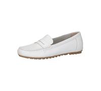 CAPRICE Damen Mokassins aus Leder Elegant, Weiß (White Deer), 37 EU