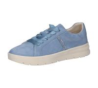 CAPRICE Damen Oxford aus Leder, Blau (Blue Suede), 38