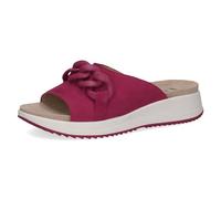 CAPRICE Damen Pantoletten aus Leder Bequem, Lila (Fuchsia Suede), 40 EU