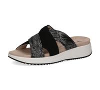 CAPRICE Damen Pantoletten aus Leder Glitzer, Schwarz (Black Comb), 41 EU